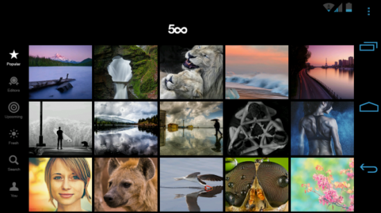 Android ya tiene aplicación para la red social fotográfica 500px